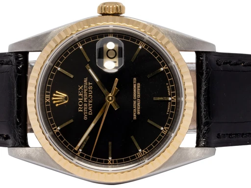 Title: Datejust 36, Sort, Guld / Stål, Læder
Brand: Rolex
Model: Datejust 36
Ref: 16233
Category: Dress
Diameter: 36mm
Functions: Dato
Year: 2000
Price: 59900
Condition: undefined
Dial Color: Sort
Strap: Læder
Case material: Guld
Gender: Herre
Match: 100.0%
Billedet er ejet af Urhandleren (102583) Et Rolex ur