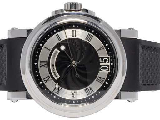 Title: Marine 39, Sort, Stål, Gummi
Brand: Breguet
Model: Marine
Ref: 5817st
Category: Sport
Diameter: 39mm
Functions: Dato
Year: 2008
Price: 99900
Condition: undefined
Dial Color: Sort
Strap: Gummi
Case material: Stål
Gender: Herre
Match: 100.0%
Billedet er ejet af Urhandleren (102541) Et Breguet ur