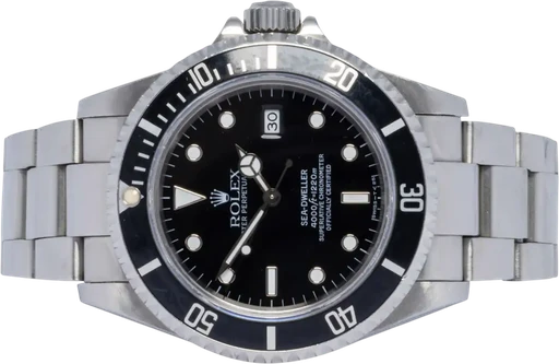 Title: Sea-Dweller 40, Sort, Oyster
Brand: Rolex
Model: Sea-Dweller
Ref: 16660
Category: Dykker
Diameter: 40mm
Functions: Dato
Year:
Price: 84900
Condition: 7.0
Dial Color: Sort
Strap: Metal
Case material: Stål
Gender: Herre
Match: 100.0%
Billedet er ejet af Urhandleren (102554) Et Rolex ur
