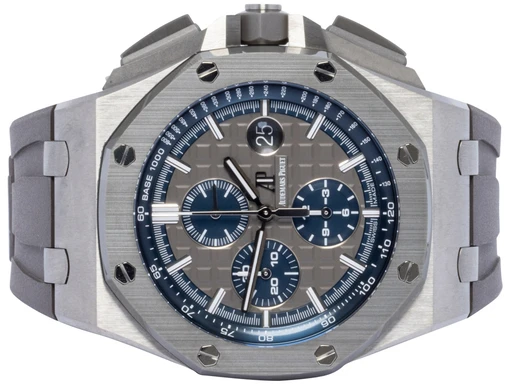 Title: Royal Oak Offshore, 44, Titanium, Gummi
Brand: Audemars Piguet
Model: Royal Oak Offshore
Ref: 26400IO.OO.A004CA.02
Category: Sport
Diameter: 44mm
Functions: Kronograf, Dato
Year: 2021
Price: 349900
Condition: undefined
Dial Color: Grå
Strap: Andet
Case material: Titanium
Gender: Herre
Match: 100.0%
Billedet er ejet af Urhandleren (102486) Et Audemars Piguet ur