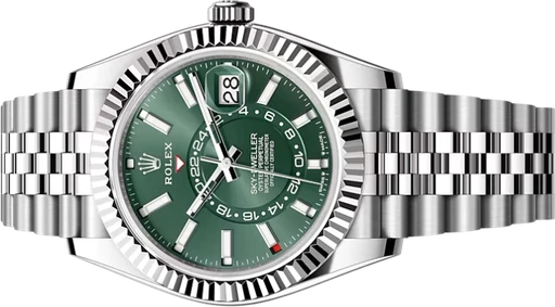 Title: Sky-Dweller 336934
Brand: Rolex
Model: Sky-Dweller
Ref: 336934
Category: Dress
Diameter: 42mm
Functions: GMT, Dato
Year: 2023
Price: 175000
Condition: 10.0
Dial Color: Grøn
Strap: Metal
Case material: Stål
Gender: Herre
Match: 100.0%
Billedet er ejet af Urbørsen (102248) Et Rolex ur