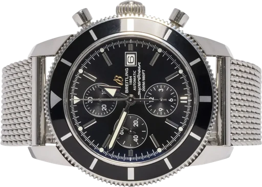 Title: Superocean Heritage 42, Sort, Stål
Brand: Breitling
Model: Superocean Heritage
Ref: A1732124/ba61
Category: Dykker
Diameter: 42mm
Functions: Kronograf, Dato
Year: 2009
Price: 34900
Condition: 10.0
Dial Color: Sort
Strap: Metal
Case material: Stål
Gender: Herre
Match: 100.0%
Billedet er ejet af Urhandleren (421671) Et Breitling ur