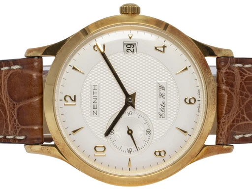 Title: Elite Reserve De Marche HW 37, Hvid, Guld, Læder
Brand: Zenith
Model: Elite Reserve De Marche
Ref: 30.1125.655/01
Category: Dress
Diameter: 37mm
Functions: Dato
Year: null
Price: 29900
Condition: undefined
Dial Color: Hvid
Strap: Læder
Case material: Guld
Gender: Herre
Match: 100.0%
Billedet er ejet af Urhandleren (102672) Et Zenith ur