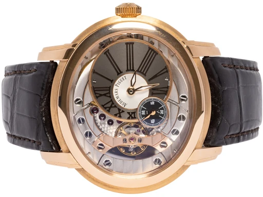 Title: Millenary 4101, Roséguld, 47 mm
Brand: Audemars Piguet
Model: Millenary
Ref: 15350OR.OO.D093
Category: Skeleton
Diameter: 47mm
Functions: Kronograf
Year: 2020
Price: 329900
Condition: undefined
Dial Color: Grå
Strap: Læder
Case material: Guld
Gender: Herre
Match: 100.0%
Billedet er ejet af Urhandleren (102489) Et Audemars Piguet ur