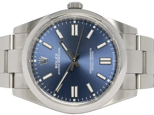 Title: Oyster Perpetual 41, Blå, Stål, Oyster
Brand: Rolex
Model: Oyster Perpetual
Ref: 124300
Category: Dress
Diameter: 41mm
Functions: Dato
Year: 2020
Price: 59900
Condition: undefined
Dial Color: Blå
Strap: Metal
Case material: Stål
Gender: Herre
Match: 100.0%
Billedet er ejet af Urhandleren (405882) Et Rolex ur