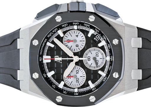 Title: Royal Oak Offshore 26420SO.OO.A002CA.01
Brand: Audemars Piguet
Model: Royal Oak Offshore Chronograph
Ref: 26420SO.OO.A002CA.01
Category: Sport
Diameter: 43mm
Functions: Kronograf, Dato
Year: 2022
Price:
Condition: 10.0
Dial Color: Sort
Strap: Gummi
Case material: Stål
Gender: Herre
Match: 100.0%
Billedet er ejet af Urbørsen (102238) Et Audemars Piguet ur