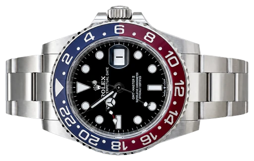 Titel: GMT-Master 126710BLRO (Pepsi)
Mærke: Rolex
Model: GMT-Master 126710BLRO
Ref.: 126710BLRO
Årgang: 2022
Tilbehør: Boks og Papirer
Stand: 8.5 (Brugt)
Pris: 149.995 kr.
Diameter:
Funktioner: GMT, Dato
Skivefarve: Sort
Rem: Metal
Kassemateriale: Stål
Kategori: Pilot
Køn: Herre
Match: 100.0%
Billedet ejes af Urbørsen (866423) Et Rolex ur