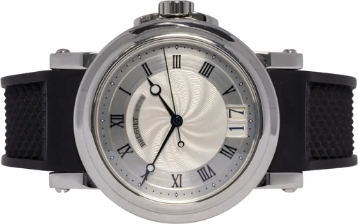 Title: Marine Big Date 39, Sølv, Stål
Brand: Breguet
Model: Marine
Ref: 5817
Category: Sport
Diameter: 39mm
Functions: Dato
Year: 2007
Price: 99900
Condition: 7.0
Dial Color: Sølv
Strap: Andet
Case material: Stål
Gender: Herre
Match: 100.0%
Billedet er ejet af Urhandleren (329640) Et Breguet ur
