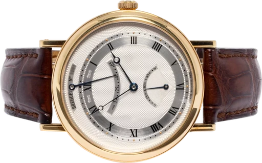 Title: Classique 39, Hvid, Guld, Læder
Brand: Breguet
Model: Classique
Ref: 5207BA
Category: Dress
Diameter: 39mm
Functions: Dato
Year:
Price: 169900
Condition: 8.5
Dial Color: Hvid
Strap: Læder
Case material: Guld
Gender: Herre
Match: 100.0%
Billedet er ejet af Urhandleren (102512) Et Breguet ur