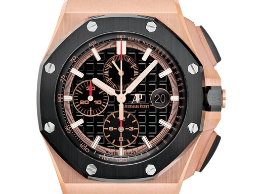 Title: Royal Oak Offshore 26401RO.OO.A002CA.02
Brand: Audemars Piguet
Model: Royal Oak Offshore Chronograph
Ref: 26401RO.OO.A002CA.02
Category: Sport
Diameter: 43mm
Functions: Kronograf, Dato
Year: 2022
Price: null
Condition: undefined
Dial Color: Sort
Strap: Andet
Case material: Guld
Gender: Herre
Match: 100.0%
Billedet er ejet af Urbørsen (102237) Et Audemars Piguet ur