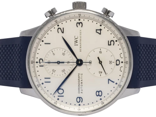 Title: Portugieser 41, Hvid, Stål, Gummi
Brand: IWC
Model: IWC Portugieser Chronograph
Ref: IW371417
Category: Dress
Diameter: 41mm
Functions: Kronograf
Year: 2011
Price: 49900
Condition: undefined
Dial Color: Hvid
Strap: Gummi
Case material: Stål
Gender: Herre
Match: 100.0%
Billedet er ejet af Urhandleren (102609) Et IWC ur