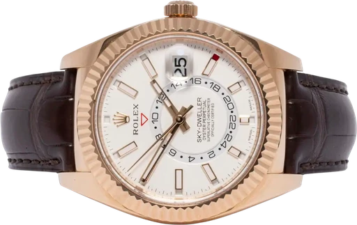 Title: Sky-Dweller, 42, Hvid, 18 kt. Everose
Brand: Rolex
Model: Sky-Dweller
Ref: 326135
Category: Dress
Diameter: 42mm
Functions: Dato, GMT
Year: 2019
Price: 339900
Condition: 9.5
Dial Color: Hvid
Strap: Læder
Case material: Guld
Gender: Herre
Match: 100.0%
Billedet er ejet af Urhandleren (102488) Et Rolex ur