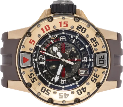 Title: RM 028, 47, Roseguld, Gummi
Brand: Richard Mille
Model: RM 028
Ref: RM 028
Category: Dykker
Diameter: 47mm
Functions: Dato
Year:
Price:
Condition:
Dial Color: Sort
Strap: Gummi
Case material: Guld
Gender: Herre
Match: 100.0%
Billedet er ejet af Urhandleren (175954) Et Richard Mille ur