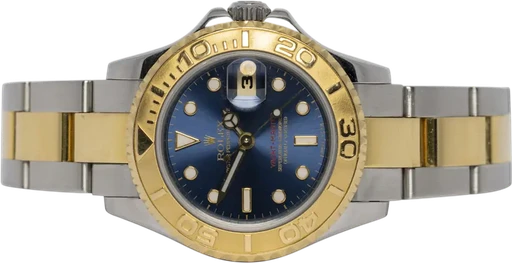 Title: Yacht-Master 29, Blå, Guld/Stål, Oyster
Brand: Rolex
Model: Yacht-Master
Ref: 69623
Category: Sport
Diameter: 29mm
Functions: Dato
Year: 1998
Price:
Condition: 7.0
Dial Color: Blå
Strap: Metal
Case material: Guld
Gender: Dame
Match: 100.0%
Billedet er ejet af Urhandleren (480657) Et Rolex ur