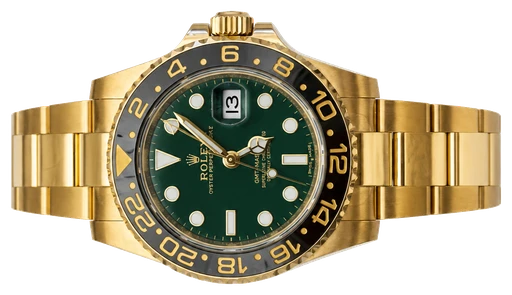Titel: GMT-Master 116718LN (Money Dial)
Mærke: Rolex
Model: GMT-Master
Ref.: 116718LN
Årgang: 2016
Tilbehør: Boks og Papirer
Stand: 9.5 (Brugt)
Pris: 283.995 kr.
Diameter:
Funktioner: GMT, Dato
Skivefarve: Grøn
Rem: Metal
Kassemateriale: Guld
Kategori: Pilot
Køn: Herre
Match: 100.0%
Billedet ejes af Urbørsen (783297) Et Rolex ur