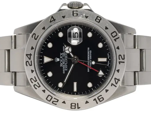 Titel: Explorer II 40, Sort, Stål, Oyster
Mærke: Rolex
Model: Explorer II
Ref.: 1655
Årgang: 1986
Tilbehør: Boks og Papirer
Pris: 169.900 kr.
Diameter: 40mm
Funktioner: GMT
Skivefarve: Sort
Rem: Metal
Kassemateriale: Stål
Kategori: Sport
Køn: Herre
Match: 100.0%
Billedet ejes af Urhandleren (528979) Et Rolex ur