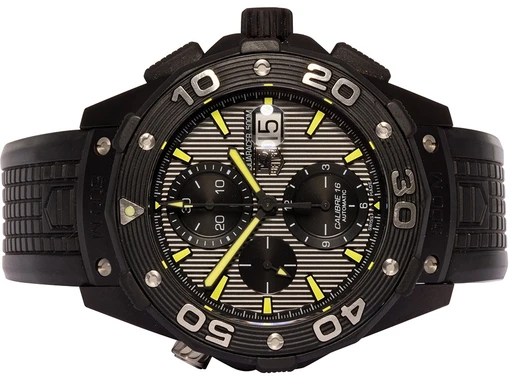 Title: Aquaracer 500M Calibre 16 44 Titanium PVD
Brand: Tag Heuer
Model: Aquaracer 500M Calibre 16
Ref: CAJ2180.FT6023
Category: Dykker
Diameter: 44mm
Functions: Kronograf, Dato
Year: 2015
Price: 19900
Condition: undefined
Dial Color: Sort
Strap: Gummi
Case material: Titanium
Gender: Herre
Match: 100.0%
Billedet er ejet af Urhandleren (131187) Et Tag Heuer ur