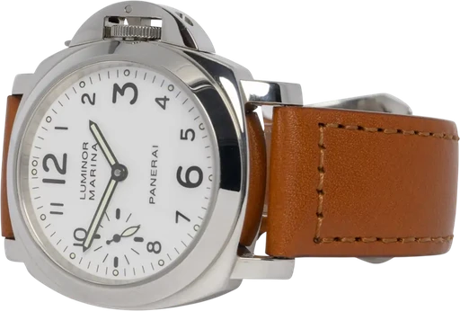 Titel: Luminor Marina 44, Hvid, Stål, Læder (Nyhed)
Mærke: Panerai
Model: Panerai Luminor Marina
Ref.: PAM00113
Årgang:
Tilbehør: Papirer
Pris: 39.900 kr.
Diameter: 44mm
Funktioner:
Skivefarve: Hvid
Rem: Læder
Kassemateriale: Stål
Kategori: Dykker
Køn: Herre
Match: 100.0%
Billedet ejes af Urhandleren (1203283) Et Panerai ur