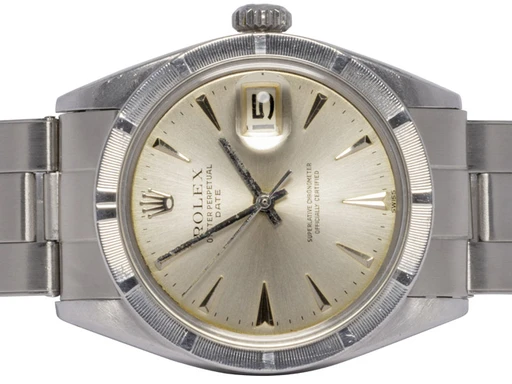 Title: Oyster Perpetual Date 34, Sølv, Stål, Oyster
Brand: Rolex
Model: Oyster Perpetual Date
Ref: 1501
Category: Dress
Diameter: 34mm
Functions: Dato
Year: null
Price: 44900
Condition: undefined
Dial Color: Sølv
Strap: Metal
Case material: Stål
Gender: Herre
Match: 100.0%
Billedet er ejet af Urhandleren (102623) Et Rolex ur