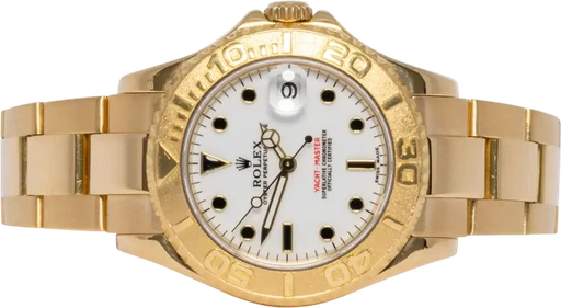 Title: Yacht-Master 35, Hvid, Guld, Oyster
Brand: Rolex
Model: Yacht-Master
Ref: 168628
Category: Sport
Diameter: 35mm
Functions: Dato
Year: 2006
Price: 149900
Condition: 7.0
Dial Color: Hvid
Strap: Metal
Case material: Guld
Gender: Herre
Match: 100.0%
Billedet er ejet af Urhandleren (102519) Et Rolex ur
