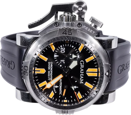 Title: Chronofighter Oversize, 47, Stål, Gummi
Brand: Graham
Model: Chronofighter Oversize
Ref: 2OVES.B02B.K10B
Category: Dykker
Diameter: 47mm
Functions: Kronograf, Dato
Year: 2008
Price: 29900
Condition: 7.5
Dial Color: Sort
Strap: Gummi
Case material: Stål
Gender: Herre
Match: 100.0%
Billedet er ejet af Urhandleren (102691) Et Graham ur