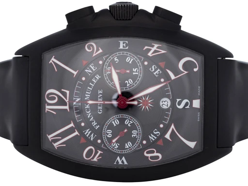 Title: Mariner, Stål
Brand: Franck Muller
Model: Mariner
Ref: 8080 CC AT MAR
Category: Sport
Diameter: 39mm
Functions: Kronograf, Dato
Year: 2014
Price: 69900
Condition: undefined
Dial Color: Sort
Strap: Andet
Case material: Stål
Gender: Herre
Match: 100.0%
Billedet er ejet af Urhandleren (278174) Et Franck Muller ur