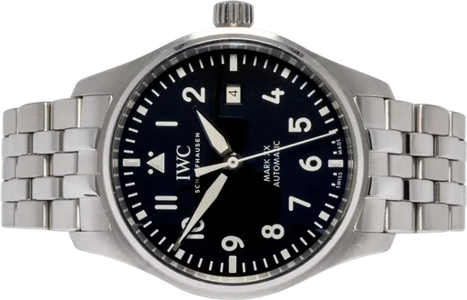 Title: Pilot’s Watch Mark XX, 40, Sort, Stål
Brand: IWC
Model: IWC Pilot's Watch Mark XX
Ref: IW328202
Category: Pilot
Diameter: 40mm
Functions: Dato
Year: 2021
Price: 39900
Condition: 7.0
Dial Color: Sort
Strap: Metal
Case material: Stål
Gender: Herre
Match: 100.0%
Billedet er ejet af Urhandleren (149376) Et IWC ur