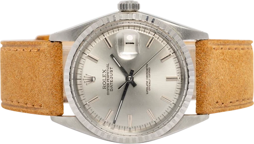 Title: Datejust 36, Sølv, Stål, Læder
Brand: Rolex
Model: Datejust
Ref: 1603
Category: Dress
Diameter: 36mm
Functions: Dato
Year:
Price: 34900
Condition: 8.0
Dial Color: Sølv
Strap: Læder
Case material: Stål
Gender: Unisex
Match: 100.0%
Billedet er ejet af Urhandleren (644880) Et Rolex ur