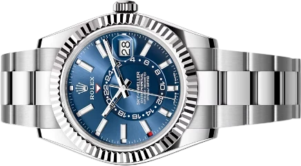 Titel: Sky-Dweller 336934
Mærke: Rolex
Model: Sky-Dweller
Ref.: 336934
Årgang: 2023
Tilbehør: Boks og Papirer
Stand: 10.0 (Nyt)
Pris: 157.000 kr.
Diameter: 42mm
Funktioner: Dato, GMT
Skivefarve: Blå
Rem: Metal
Kassemateriale: Stål
Kategori: Dress
Køn: Herre
Match: 100.0%
Billedet ejes af Urbørsen (102249) Et Rolex ur