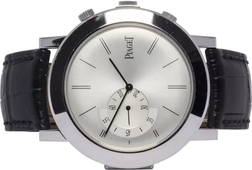 Title: Altiplano Double Jeu XL 45, Sølv, Grå, Hvidguld, Læder
Brand: Piaget
Model: Altiplano Double Jeu
Ref: G0A32152
Category: Dress
Diameter: 45mm
Functions:
Year: 2006
Price: 129900
Condition: 7.0
Dial Color: Grå
Strap: Læder
Case material: Guld
Gender: Herre
Match: 100.0%
Billedet er ejet af Urhandleren (102525) Et Piaget ur