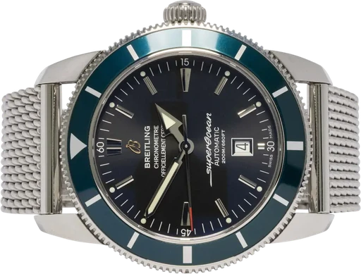 Title: Superocean Heritage 46, Sort, Stål
Brand: Breitling
Model: Superocean Heritage
Ref: A17320
Category: Dykker
Diameter: 46mm
Functions: Dato
Year: 2012
Price: 29900
Condition: 8.0
Dial Color: Sort
Strap: Metal
Case material: Stål
Gender: Herre
Match: 100.0%
Billedet er ejet af Urhandleren (399314) Et Breitling ur