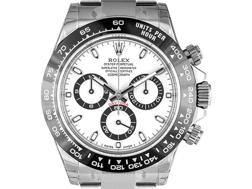 Title: Daytona 116500LN (White) (Panda)
Brand: Rolex
Model: Daytona
Ref: 116500LN
Category: Racing
Diameter: 40mm
Functions: Kronograf, Dato
Year: 2023
Price: 212000
Condition: undefined
Dial Color: Hvid
Strap: Metal
Case material: Stål
Gender: Herre
Match: 100.0%
Billedet er ejet af Urbørsen (102204) Et Rolex ur
