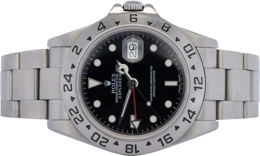 Title: Explorer II, 40, Stål, Oyster
Brand: Rolex
Model: Explorer II
Ref: 16570
Category: Sport
Diameter: 40mm
Functions: Dato, GMT
Year: 2002
Price: 69900
Condition: 7.0
Dial Color: Sort
Strap: Metal
Case material: Stål
Gender: Herre
Match: 100.0%
Billedet er ejet af Urhandleren (102570) Et Rolex ur