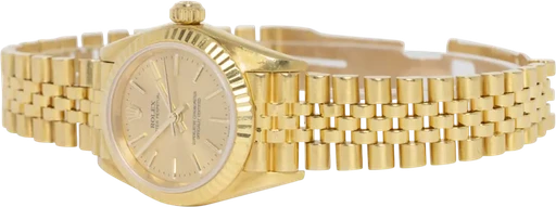 Titel: Oyster Perpetual 26, Champagne, Guld, Jubilee
Mærke: Rolex
Model: Oyster Perpetual 26
Ref.: 76198
Årgang: 2006
Tilbehør: Papirer
Pris: 54.900 kr.
Diameter: 26mm
Funktioner:
Skivefarve: Guld
Rem: Metal
Kassemateriale: Guld
Kategori: Dress
Køn: Dame
Match: 100.0%
Billedet ejes af Urhandleren (1179968) Et Rolex ur