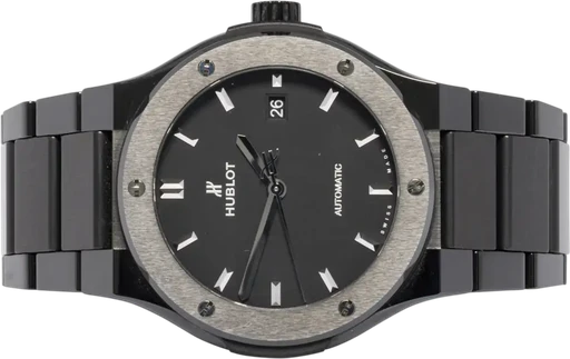 Title: Classic Fusion Black Magic 42, Sort, Keramik
Brand: Hublot
Model: Classic Fusion
Ref: 548.CM.1170.CM
Category: Dress
Diameter: 42mm
Functions: Dato
Year:
Price: 74900
Condition: 7.5
Dial Color: Sort
Strap: Andet
Case material: Keramik
Gender: Herre
Match: 100.0%
Billedet er ejet af Urhandleren (347514) Et Hublot ur