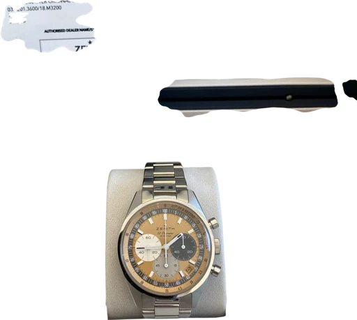 Title: Chronomaster Original
Brand: Zenith
Model: Chronomaster Original
Ref: 03.3201.3600/18.M3200
Category: Racing
Diameter: nullmm
Functions: Kronograf, Dato
Year: 2022
Price: 75000
Condition: 9.5
Dial Color: Brun
Strap: Metal
Case material: Stål
Gender: Herre
Match: 100.0%
Billedet er ejet af Urbørsen (140429) Et Zenith ur