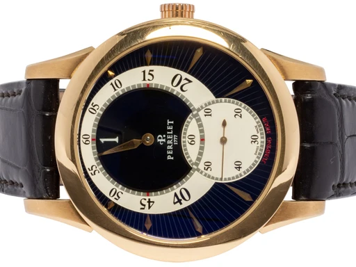 Title: Jumping Hour 18k, Guld, Læder
Brand: Perrelet
Model: Jumping Hour 18k
Ref: A3009
Category: Dress
Diameter: 40mm
Functions: Dato
Year: null
Price: 49900
Condition: undefined
Dial Color: Sort
Strap: Læder
Case material: Guld
Gender: Herre
Match: 100.0%
Billedet er ejet af Urhandleren (102615) Et Perrelet ur