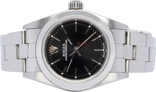 Title: Oyster Perpetual 26, Sort, Stål, Oyster
Brand: Rolex
Model: Oyster Perpetual
Ref: 76080
Category: Dress
Diameter: 26mm
Functions:
Year:
Price: 29900
Condition: 7.0
Dial Color: Sort
Strap: Metal
Case material: Stål
Gender: Dame
Match: 100.0%
Billedet er ejet af Urhandleren (399291) Et Rolex ur