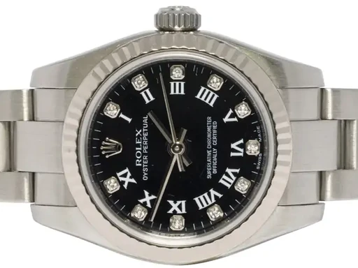 Title: Oyster Perpetual 26, Sort, Stål, Oyster
Brand: Rolex
Model: Oyster Perpetual
Ref: 176234
Category: Dress
Diameter: 26mm
Functions: 
Year: 2008
Price: 36900
Condition: undefined
Dial Color: Sort
Strap: Metal
Case material: Stål
Gender: Dame
Match: 100.0%
Billedet er ejet af Urhandleren (399291) Et Rolex ur