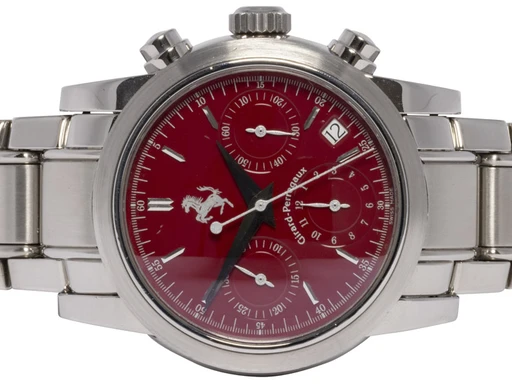 Title: Ferrari Chronograph 38, Rød, Stål
Brand: Girard-Perregaux
Model: Ferrari Chronograph
Ref: 80200.0.11.5015
Category: Racing
Diameter: 38mm
Functions: Kronograf, Dato
Year: 1997
Price: 29900
Condition: undefined
Dial Color: Rød
Strap: Metal
Case material: Stål
Gender: Herre
Match: 100.0%
Billedet er ejet af Urhandleren (102675) Et Girard-Perregaux ur