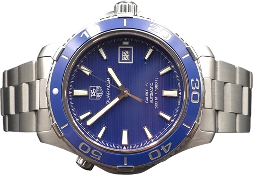 Titel: Aquaracer 500M Calibre 5 “Bluesy” (Nyhed)
Mærke: Tag Heuer
Model: Aquaracer 500M Calibre 5 “Bluesy”
Ref.: WAK2111
Årgang: 2018
Tilbehør:
Pris: 12.900 kr.
Diameter: 41mm
Funktioner: Dato
Skivefarve: Blå
Rem: Metal
Kassemateriale: Stål
Kategori: Dykker
Køn: Herre
Match: 100.0%
Billedet ejes af WatchMania (1203410) Et Tag Heuer ur
