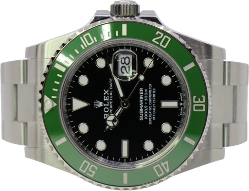 Titel: Submariner Date 126610Lv “Mk2” – New 09/2026 (Starbucks) (Nyhed)
Mærke: Rolex
Model: Submariner Date
Ref.: 126610LV
Årgang: 2026
Tilbehør: Boks og Papirer
Stand: 10.0 (Nyt)
Pris: 109.000 kr.
Diameter: 41mm
Funktioner: Dato
Skivefarve: Sort
Rem: Metal
Kassemateriale: Stål
Kategori: Dykker
Køn: Herre
Match: 100.0%
Billedet ejes af WeWatches (1164682) Et Rolex ur