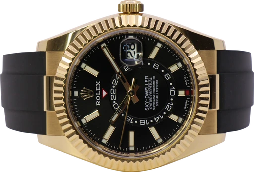 Titel: Sky-Dweller 326238 – 03/2022 (Nyhed)
Mærke: Rolex
Model: Sky-Dweller
Ref.: 326238
Kategori: Dress
Diameter: 42mm
Funktioner: Dato, GMT
Årgang: 2022
Pris: 239000
Stand: 9.5 (Brugt)
Skivefarve: Sort
Rem: Andet
Kassemateriale: Guld
Køn: Herre
Match: 100.0%
Billedet ejes af WeWatches (952423) Et Rolex ur