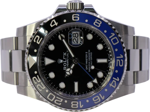 Titel: Gmt-Master II 126710Blnr – New 09/2026 (Batgirl) (Nyhed)
Mærke: Rolex
Model: GMT-Master II
Ref.: 126710BLNR
Årgang: 2026
Tilbehør: Boks og Papirer
Stand: 10.0 (Nyt)
Pris: 127.000 kr.
Diameter: 40mm
Funktioner: Dato, GMT
Skivefarve: Sort
Rem: Metal
Kassemateriale: Stål
Kategori: Sport
Køn: Herre
Match: 100.0%
Billedet ejes af WeWatches (1164680) Et Rolex ur