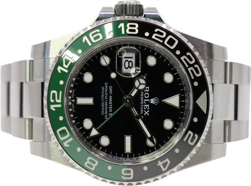 Titel: Gmt-Master II 126720Vtnr – New (Sprite) (Nyhed)
Mærke: Rolex
Model: GMT-Master II
Ref.: 126720VTNR
Årgang: 2023
Tilbehør: Boks og Papirer
Stand: 10.0 (Nyt)
Pris: 112.000 kr.
Diameter: 40mm
Funktioner: Dato, GMT
Skivefarve: Sort
Rem: Metal
Kassemateriale: Stål
Kategori: Sport
Køn: Herre
Match: 100.0%
Billedet ejes af WeWatches (1145290) Et Rolex ur