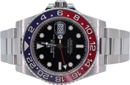 Titel: Gmt-Master II 126710Blro – Like New (Pepsi) (Nyhed)
Mærke: Rolex
Model: GMT-Master II
Ref.: 126710BLRO
Årgang: 2022
Tilbehør: Boks og Papirer
Stand: 9.5 (Brugt)
Pris: 160.000 kr.
Diameter: 40mm
Funktioner: Dato, GMT
Skivefarve: Sort
Rem: Metal
Kassemateriale: Stål
Kategori: Sport
Køn: Herre
Match: 100.0%
Billedet ejes af WeWatches (1164683) Et Rolex ur
